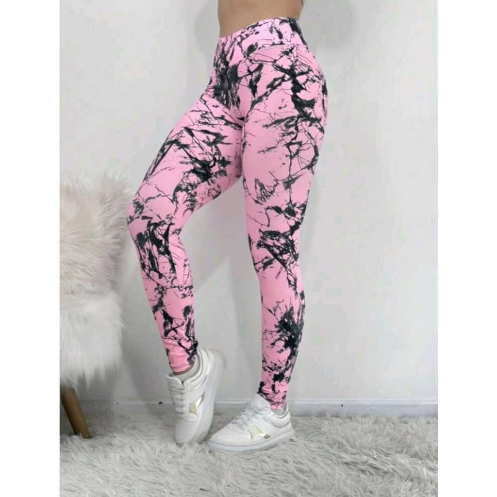 Calça Legging Marmorizada rajada fitness academia