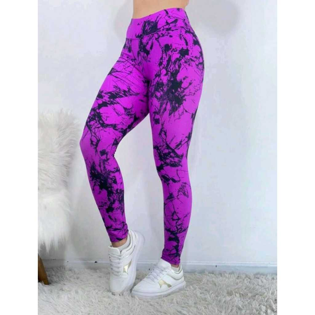 Calça Legging Marmorizada rajada fitness academia