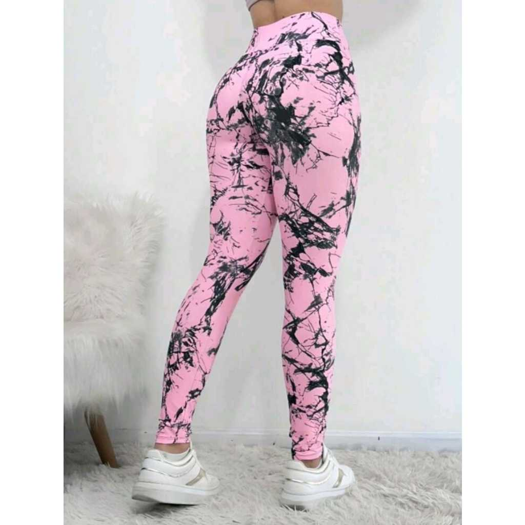 Calça Legging Marmorizada rajada fitness academia
