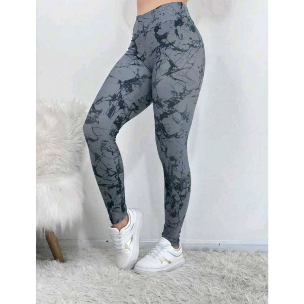 Calça Legging Marmorizada rajada fitness academia