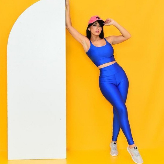 Conjunto top e calça fitness zero transparência feminino premium roupa academia legging CrossFit Moda