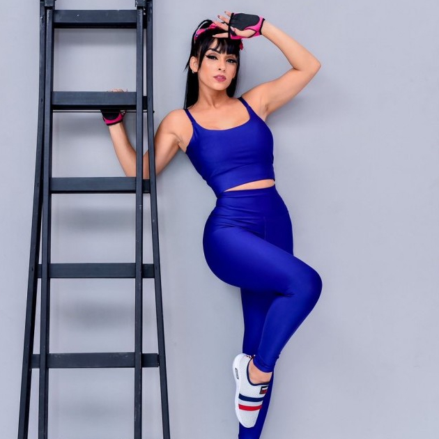 Conjunto top e calça fitness zero transparência feminino premium roupa academia legging CrossFit Moda