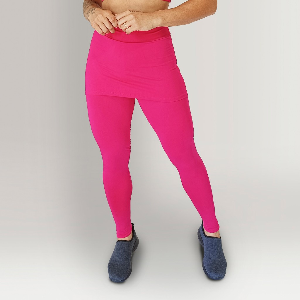 Calça Legging Fitness Tapa Bumbum Com Saia Embutida Academia Treino Conforto Crossfit