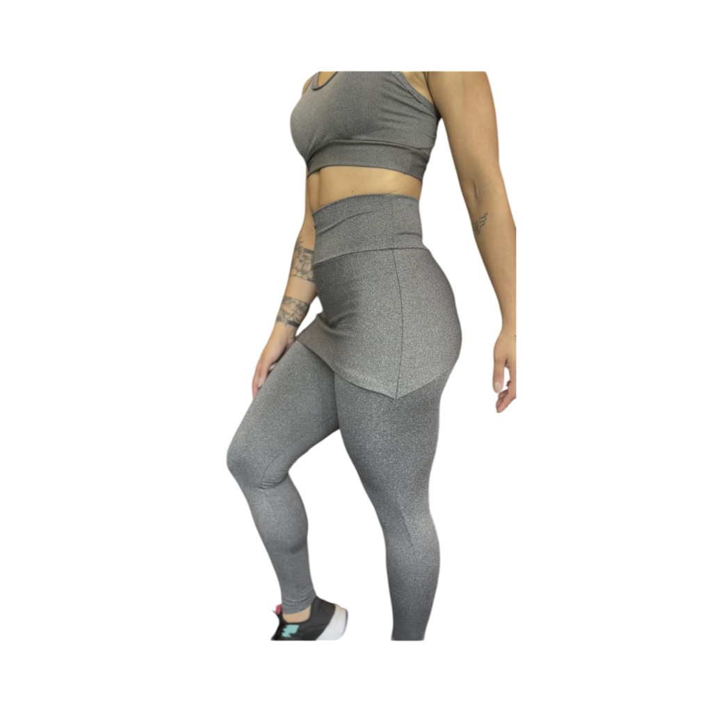 Calça Legging Fitness Tapa Bumbum Com Saia Embutida Academia Treino Conforto Crossfit