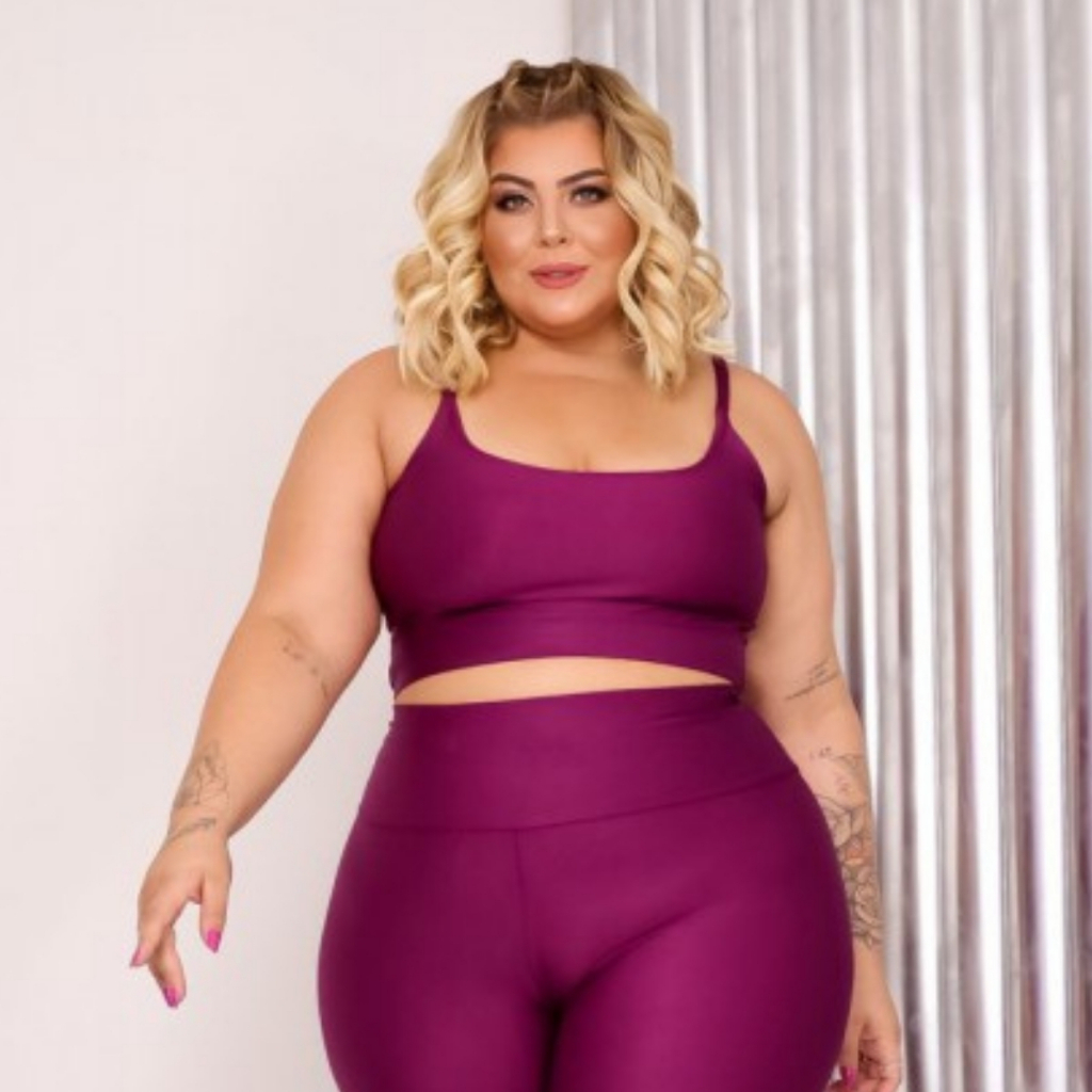 Conjunto top e calça fitness zero transparência feminino premium roupa academia legging CrossFit Moda